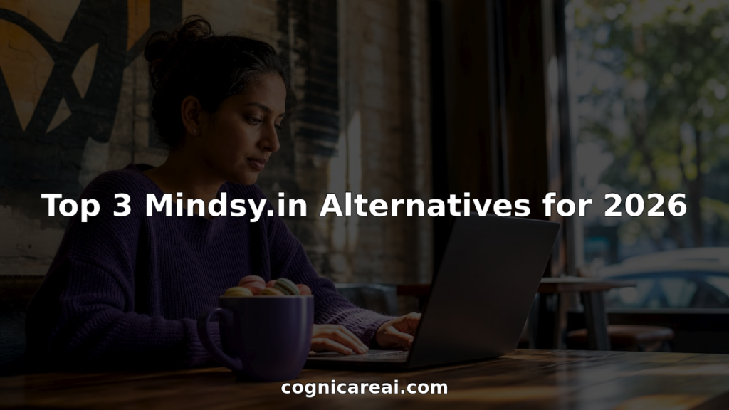 Woman browsing AI mental health directory on laptop