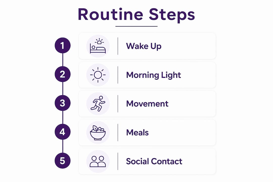 Infographic with practical depression recovery steps